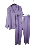 Pajamagram Pajama Set 2 Piece XL Womens Purple White Polka Dot Button Fr... - $23.64