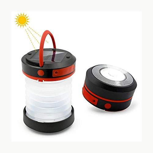 ZENGGE LED Camping Lantern - Solar or USB Chargeable, 3 Lighting Modes ...