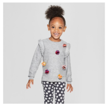Cat &amp; Jack Toddler Girls Pullover Sweater with Poms Sizes 3T and 4T NWT - $13.99