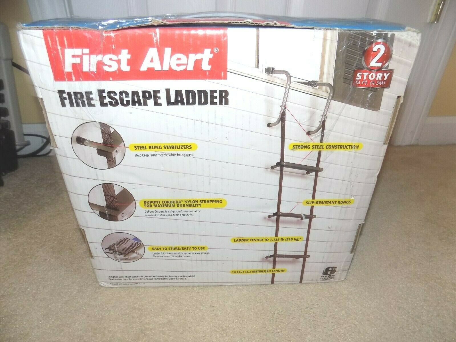 First Alert 2 Story (14 Ft.) Fire Escape Ladder (New in Box) Ready To