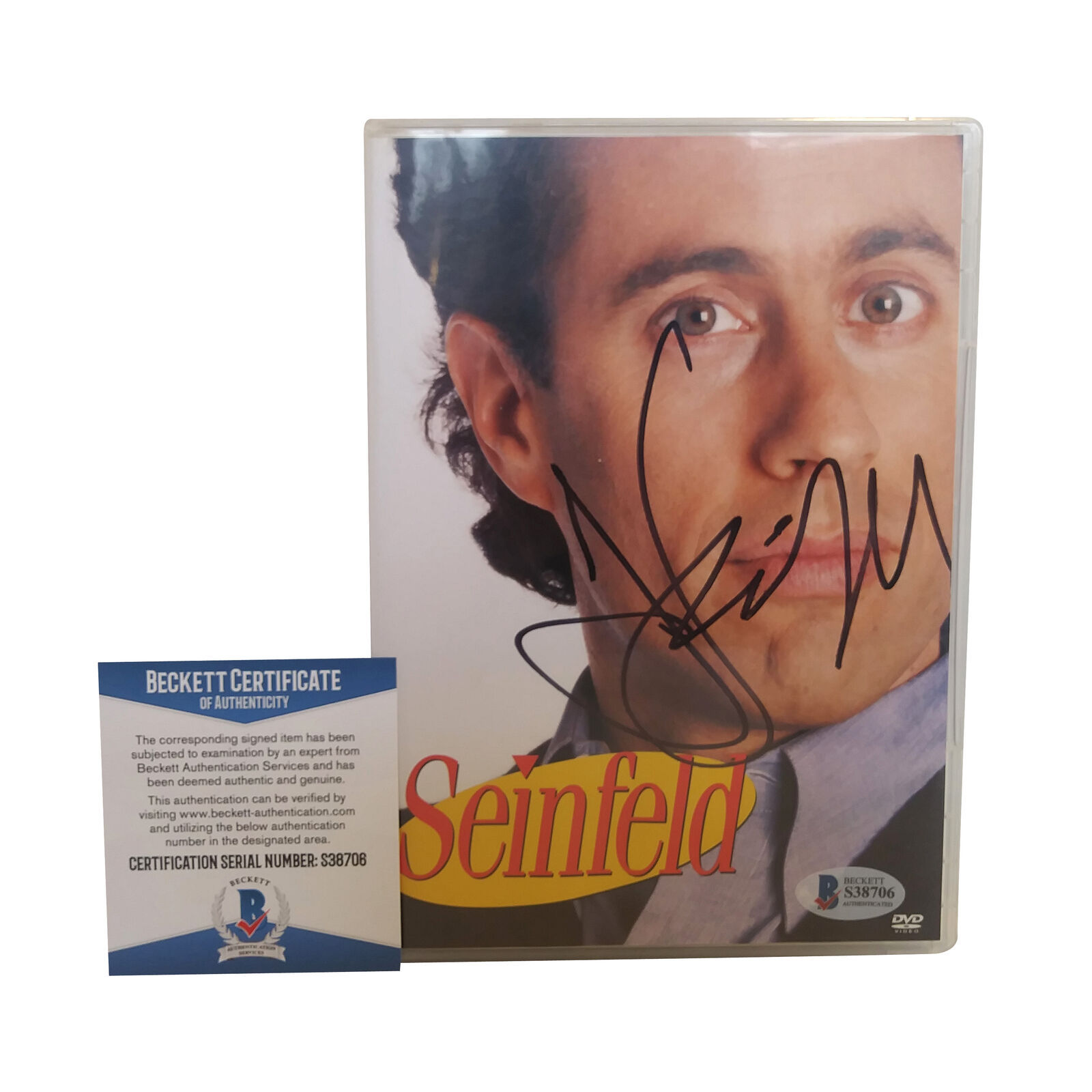 Jerry Seinfeld Autographed Signed Seinfeld Season 3 Dvd Cover Comedy Beckett Bas Television 4463