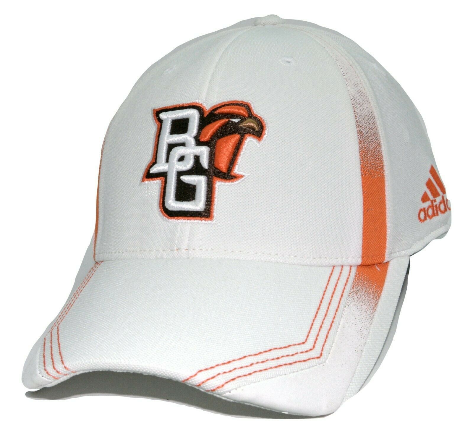 Bowling Green St. Falcons adidas NCAA White Small Medium Flex Fit Cap Hat CollegeNCAA