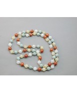 ESTATE Multi Colored Jade &amp; 14k Gold Bead Necklace 28&quot; - $350.00