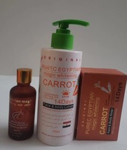 purec egyptian whitening carrot lotion ,soap and pure egyptian magic mil... - $69.29