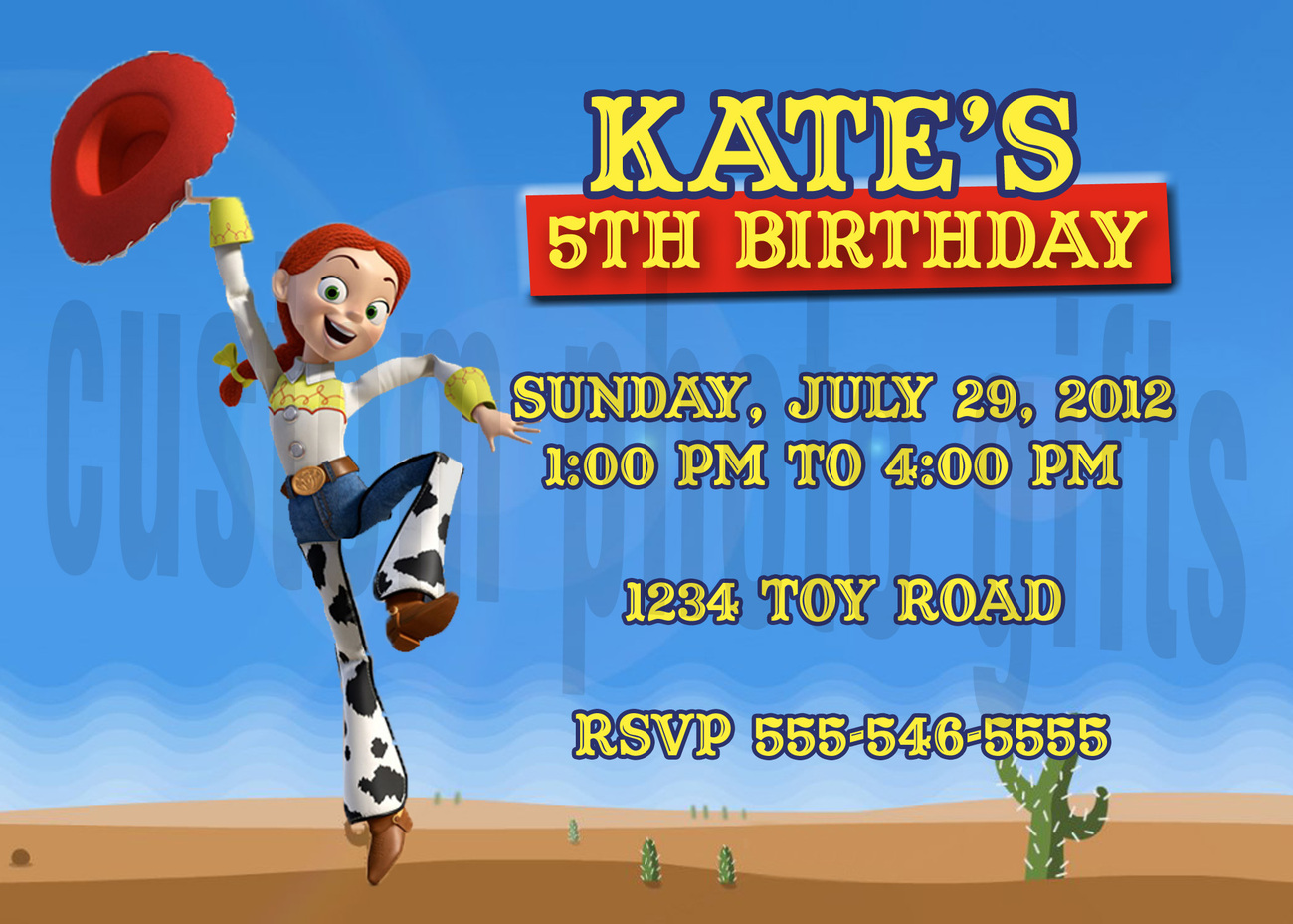 Personalized Toy Story Jessie Birthday Invitation Digital File, You