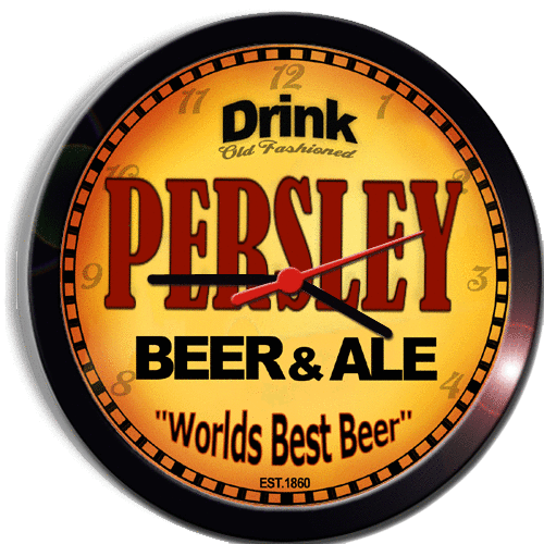 PERSLEY BEER and ALE BREWERY CERVEZA WALL CLOCK Clocks