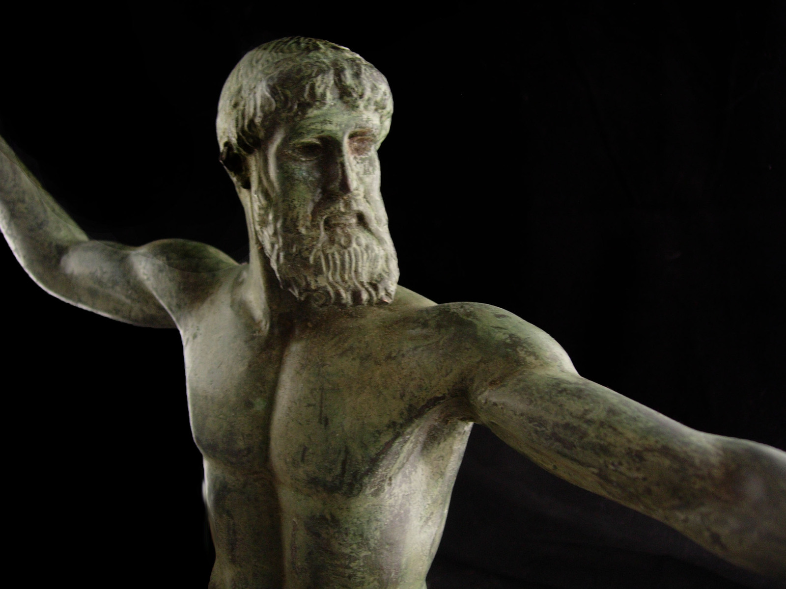 Antique nude Zeus statue - - Vintage and similar items