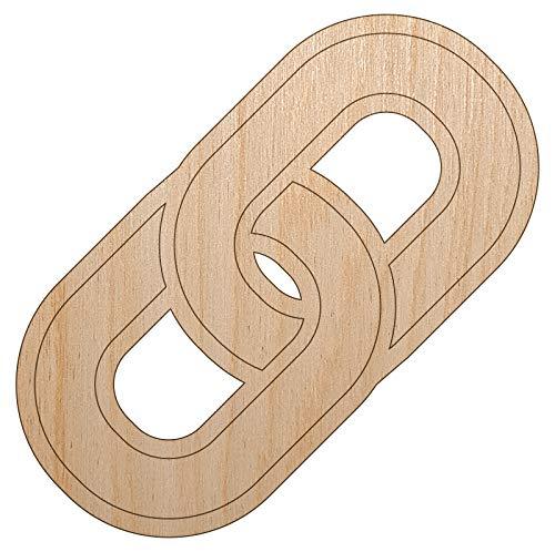 Chain Link Icon Unfinished Wood Shape Piece Cutout for DIY Craft Projects - 1/8