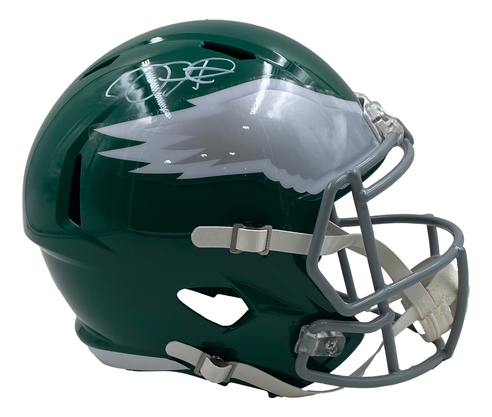 Jalen Hurts Signed White Eagles FS Kelly Green Speed Replica Helmet BAS