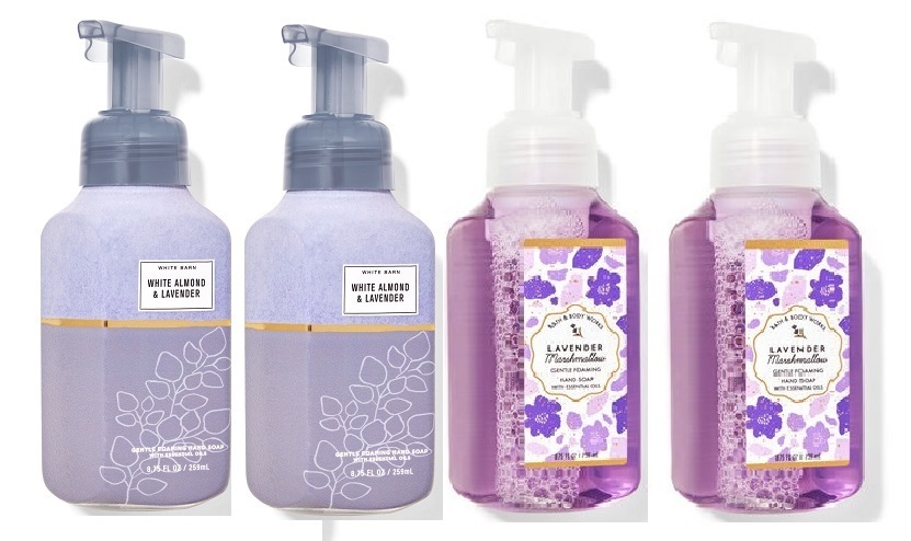 Bath & Body Works Foaming Soap Set - Lavender Marshmallow & Almond Lavender