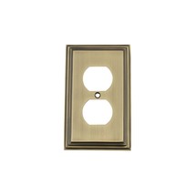 719740 Deco Switch Plate With Outlet, Antique Brass.. - $39.99