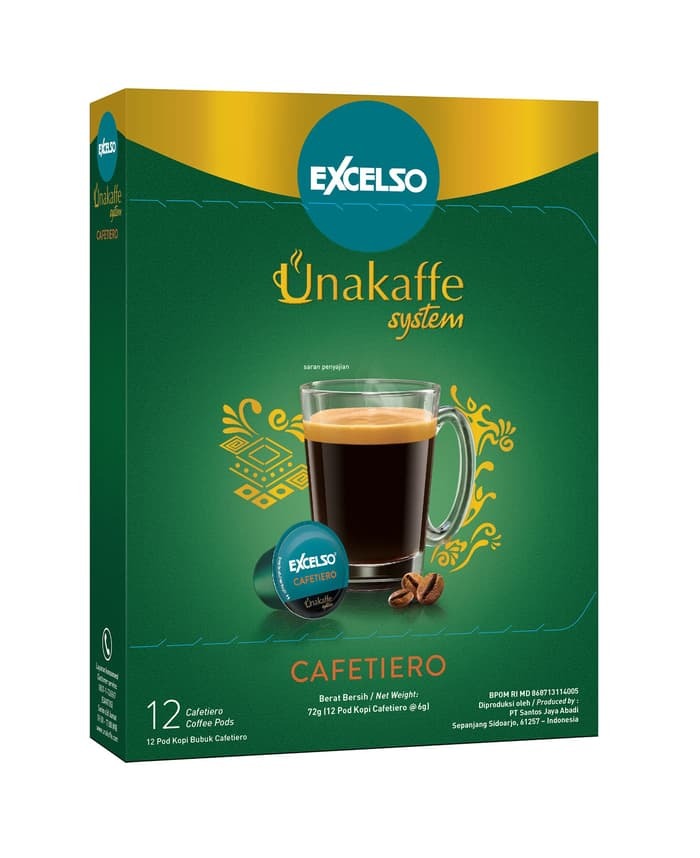 CAPSULE COFFEE EXCELSO UNAKAFFE CAFETIERO BOX - Coffee Pods & K-Cups