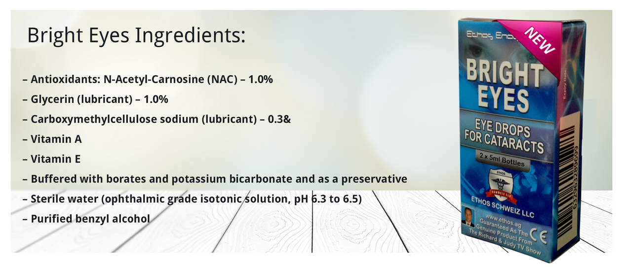 ** Ethos Bright eyes NAC Eye drops for Cataracts featured on UK TV, 3