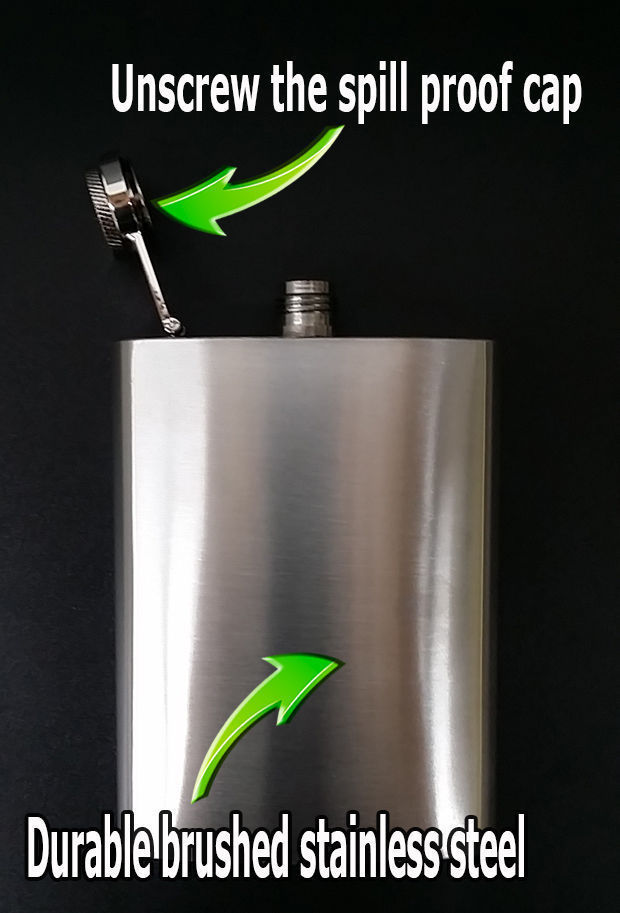 Horror Cartoon Em1 Flask 8oz Stainless Steel Hip Drinking Whiskey 