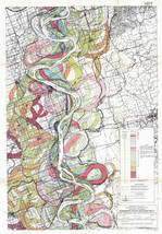 Sheet 3 - 1944 Map Mississippi River Meander Belt Alluvial Valley Harold Fisk - $13.81+