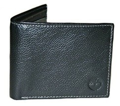 Timberland Genuine Leather Slimfold Wallet, Black - $29.99