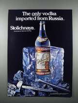 1980 Stolichnaya Vodka Ad - Imported From Russia - $14.99