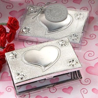 Elegant Heart Design Compact Mirrors Bridal Shower Favors Gift for her