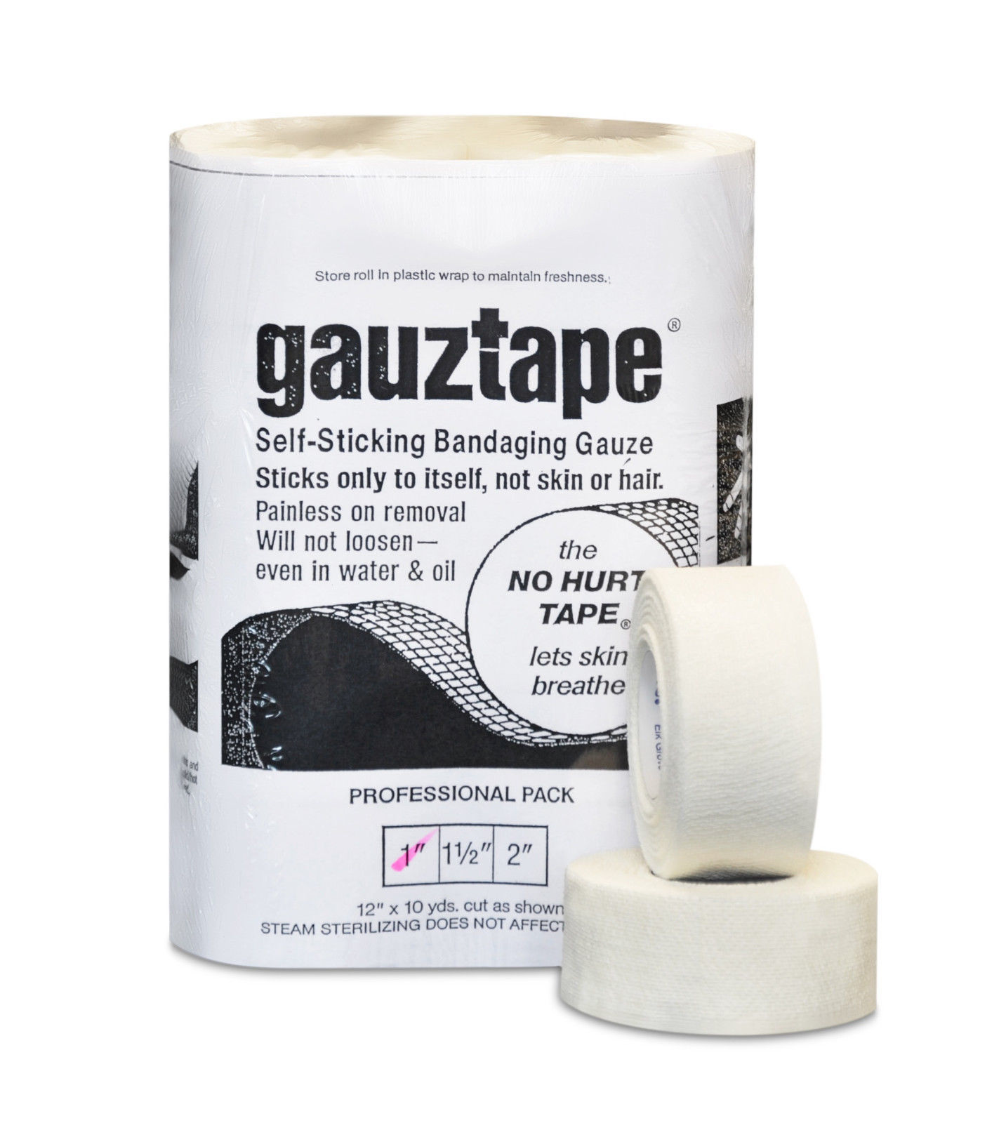 GauzTape SelfSticking Adhesive Tape 1"x10 Yards 1 Package (12 Rolls