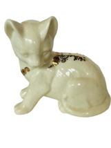 Lenox Jewels Cat Figurine White Kitten Kitty vtg porcelain anthropomorph... - $28.87