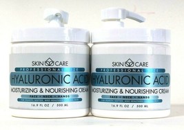 2 Crystal Line Health & Beauty 16.9 Oz Skin Care Hyaluronic Acid Moisture Cream