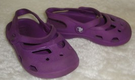 Crocs Shayna purple Mary Jane Shoes Toddler Size US 6 , Used  - $14.84