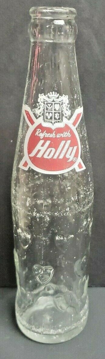 dark blue  HOLLY of YOUNGSTOWN vintage ACL Soda POP Bottle OHIO 7 oz ACL 