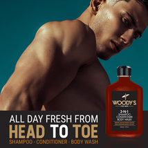 Woody's 3-N-1 shampoo, conditioner & body wash, 12 fl oz image 3