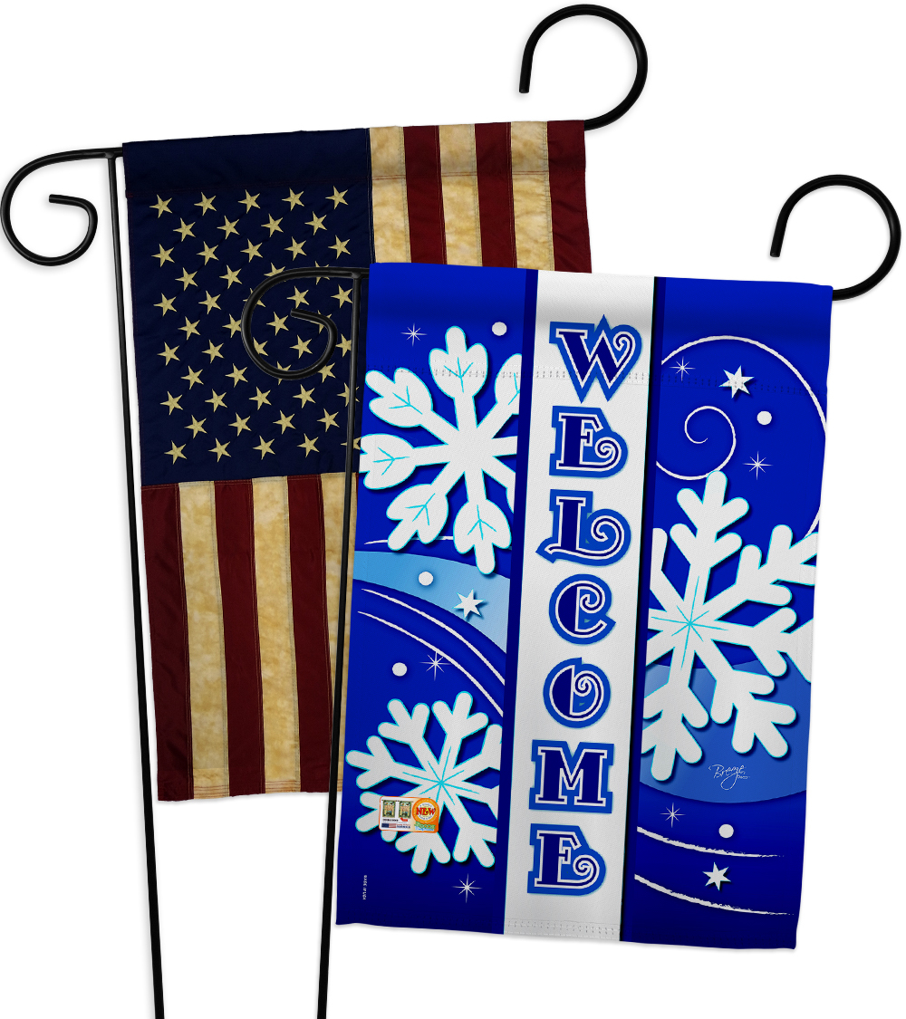 Welcome Winter - Impressions Decorative USA Vintage - Applique Garden ...