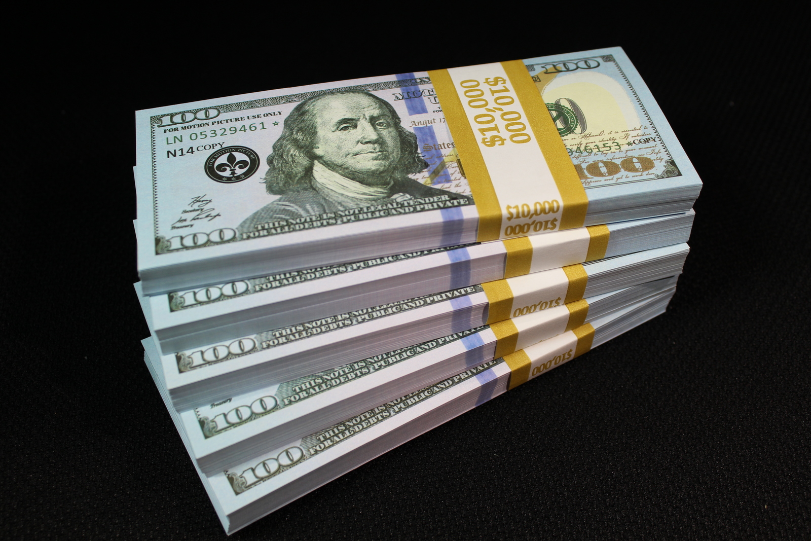 10k Full Print Realistic Prop Money New 10 000 Dollar Bills Cash Fake Movie Real Paper Money Us