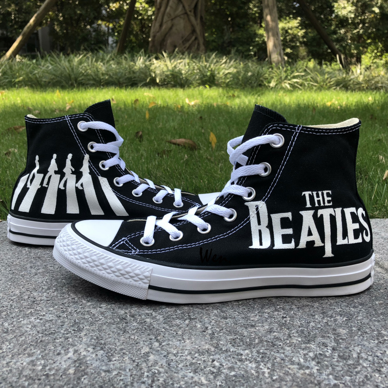 The Beatles Abbey Road Converse All Star Custom Hand Painted Canvas Sneakers