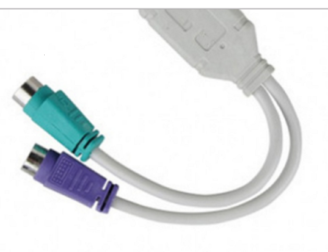 Splitter USB 2.0 Male to 2 x Female PS2 Keyboard Mouse PS/2 Adapter