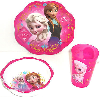 Tenedor & Cuchara-para niños Disney Frozen II juego de caracteres Elsa BOWL PLACA Anna 