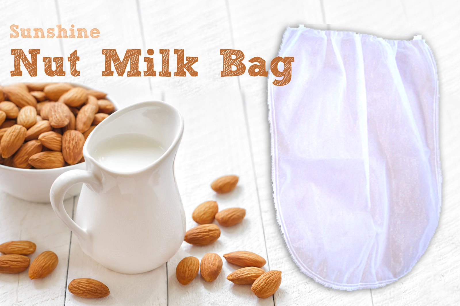 2 Fine Mesh Nut Milk Jelly Strainer Bags (1 gal) XL Extra Large