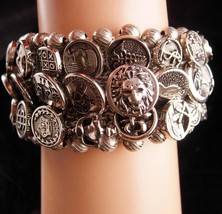 Vintage aesthetic Revival bracelet - silver BUTTONs - insect pharaoh doo... - $225.00