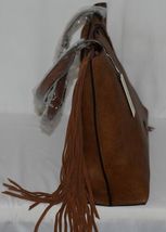 Simply Noelle Brand HB210 Harvest Color Womens Fringed Toggle Loop Closure Purse image 5