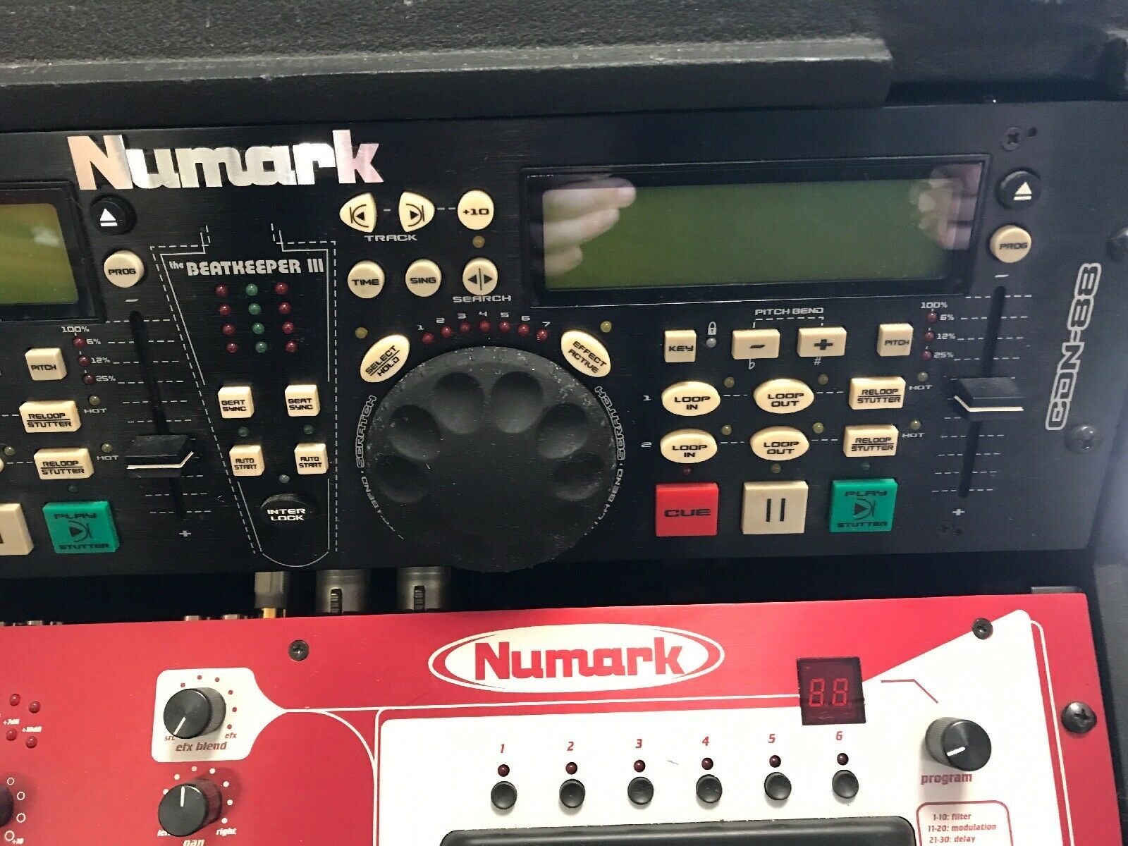 Numark EM460 4 Ch Mixer w/ Kaoss Pad, CDN88 The Beatkeeper III & SKB