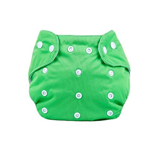Baby One Size Leak-free Diaper Cover With Snap Closure (3-13KG,Green)