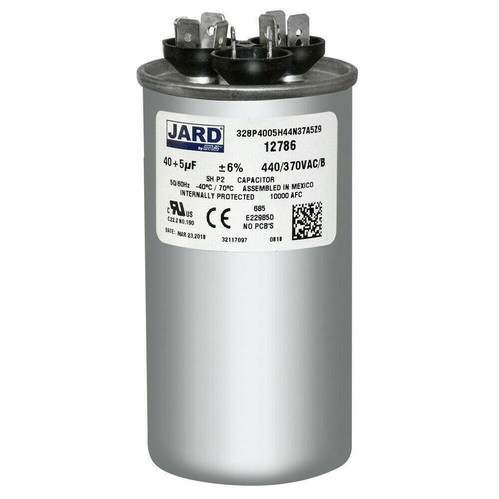 Jard 328P4005H44N37A5Z9 40+5 UF +/-6% 440/370 VAC/B Round Run Capacitor ...