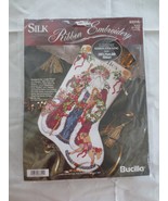 1995 Sealed Bucilla OLD WORLD SANTA Ribbon Embroidery Kit #83310 by L. G... - $25.00