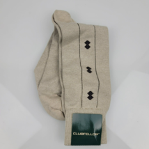Cllubfellow Vintage 90s Mens Dress Work Socks Tan Diamond Cotton Mid Cal... - $24.75