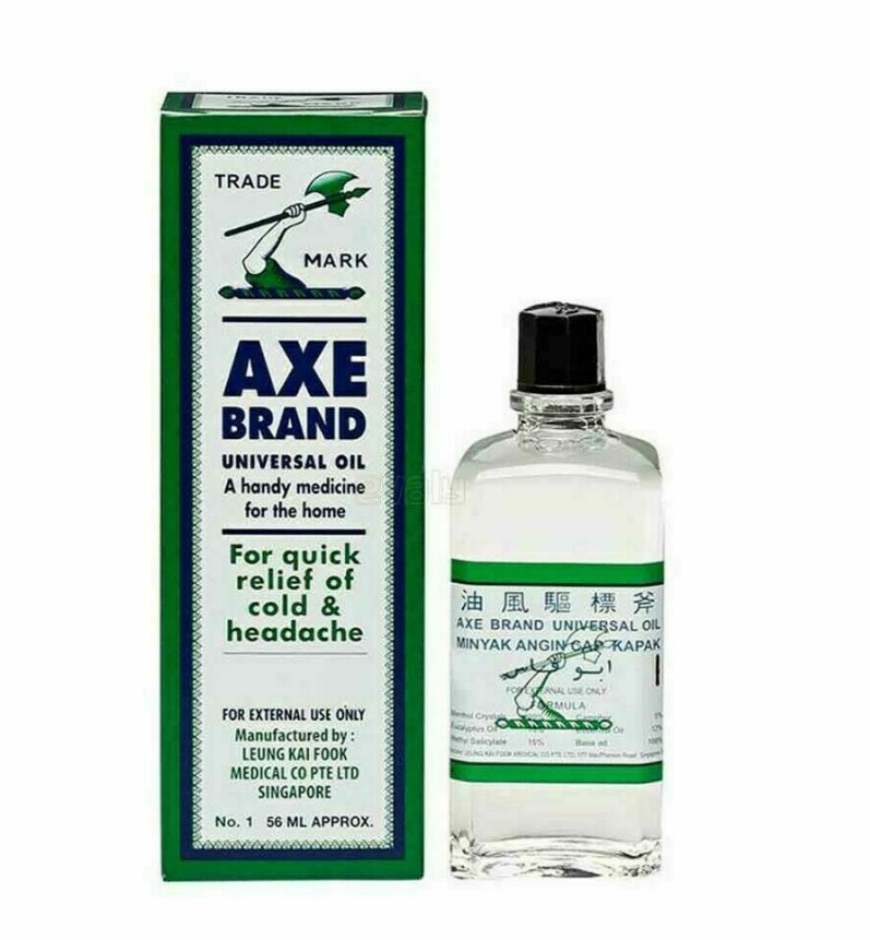5 X 56ML AXE BRAND UNIVERSAL OIL For Quick Relief of Cold and Headache EXPEDITE