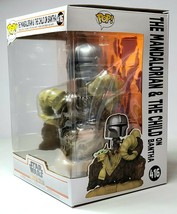 FUNKO POP MANDALORIAN ON BANTHA WITH CHILD IN BAG #416  image 3
