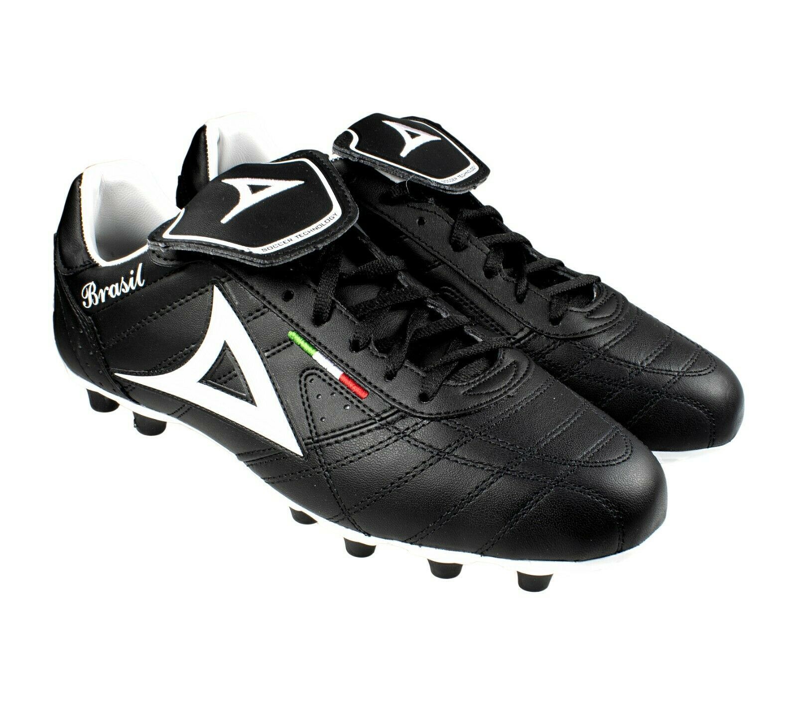 Men's Soccer Cleats Pirma Brasil 0501 Color Black Firm Ground Men