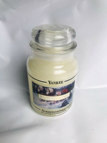 Primary image for Yankee Candle - 22 oz - WHITE CHRISTMAS - Black Band - VERY RARE LABEL!!  