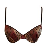  34C Victoria Secret Bra Padded Lined Underwire brown lining VS logo design - $28.04