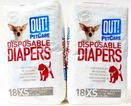 Out! Pet Care 18 XS Disposable Diapers for Female Dogs in Season 18 Per Pack