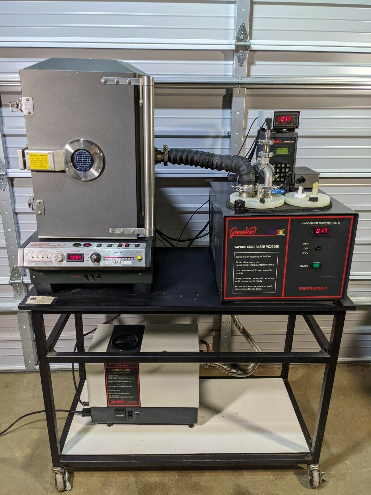 GeneVac Evaporation System HT12 Atlas Evaporator VC3000D Condenser CVP100 Pump Medical & Lab