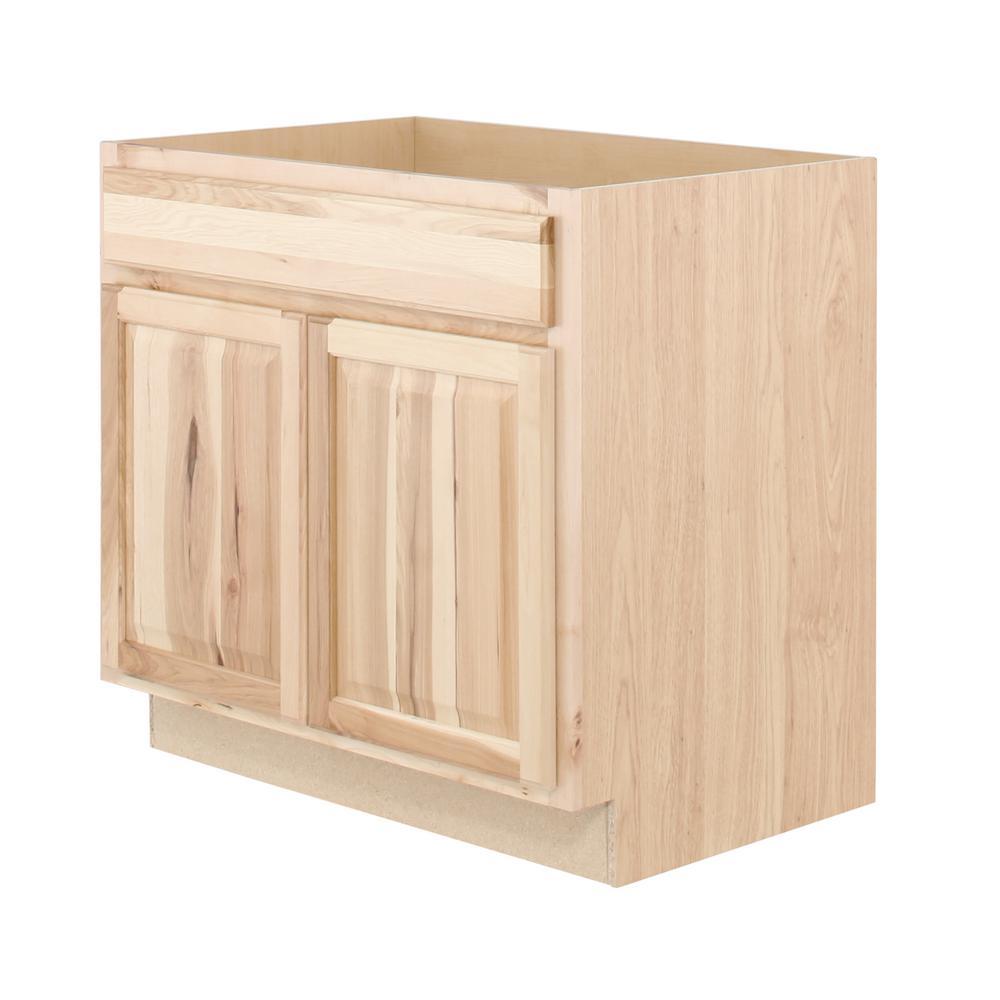 Hampton Bay Kitchen 36 in. x 34.5 in. x 24 in. Natural Hickory