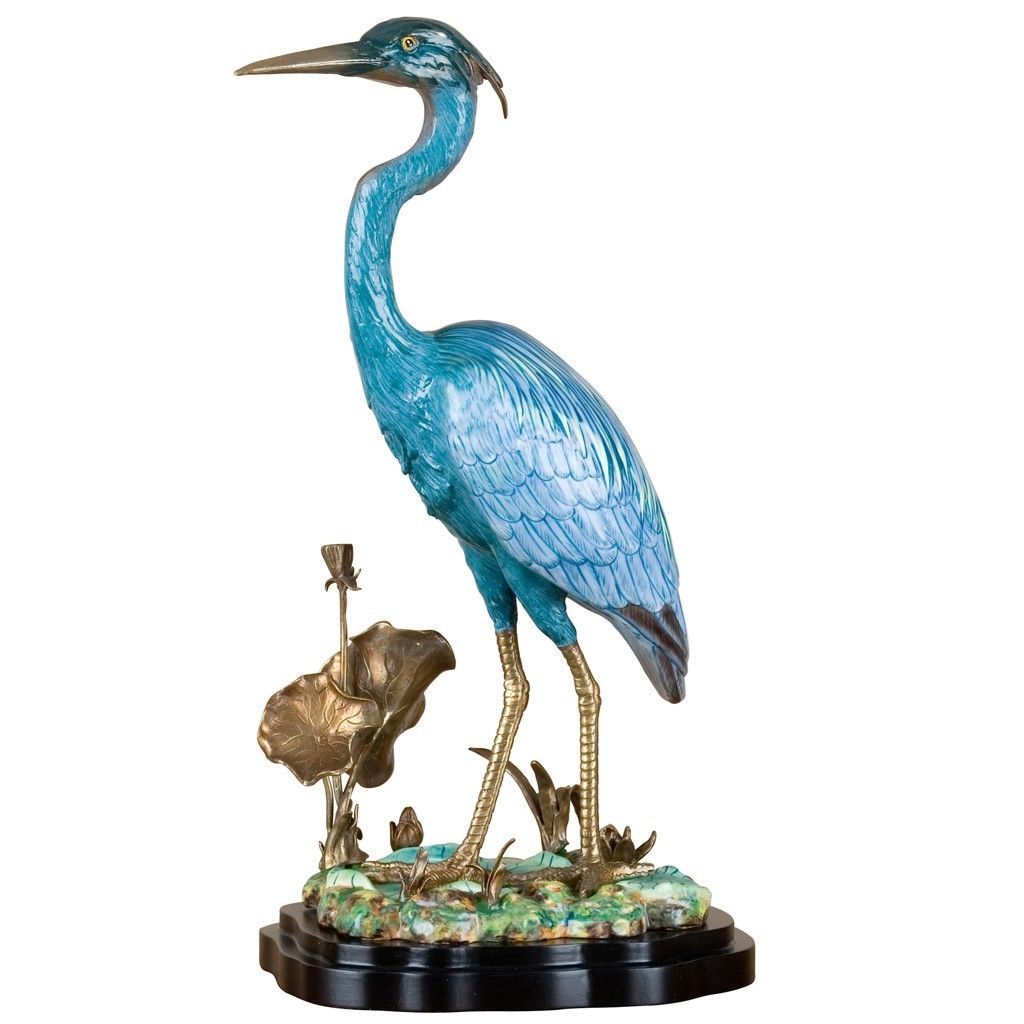 great blue heron figurines